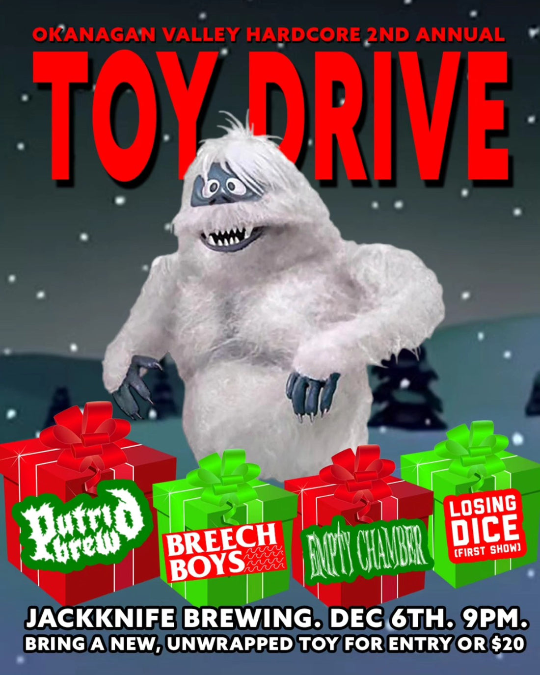 Okanagan Valley Hardcore 2nd Annual Toy Drive